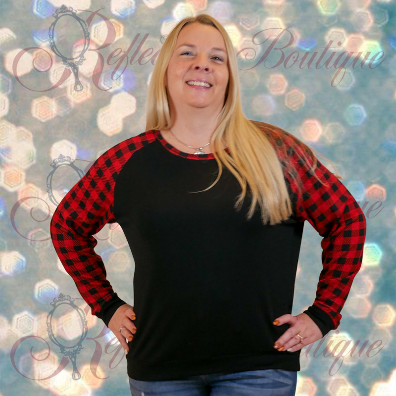 Coco Carmen Buffalo Plaid Sweater