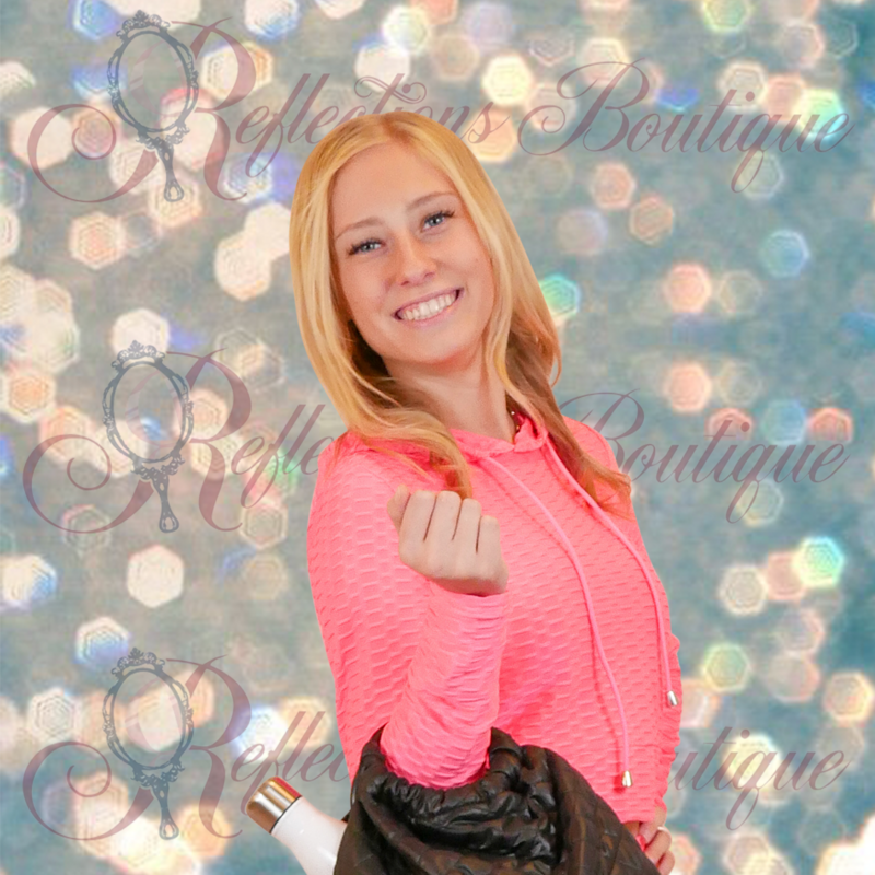 Hot Pink Tik Tok Hooded Crop