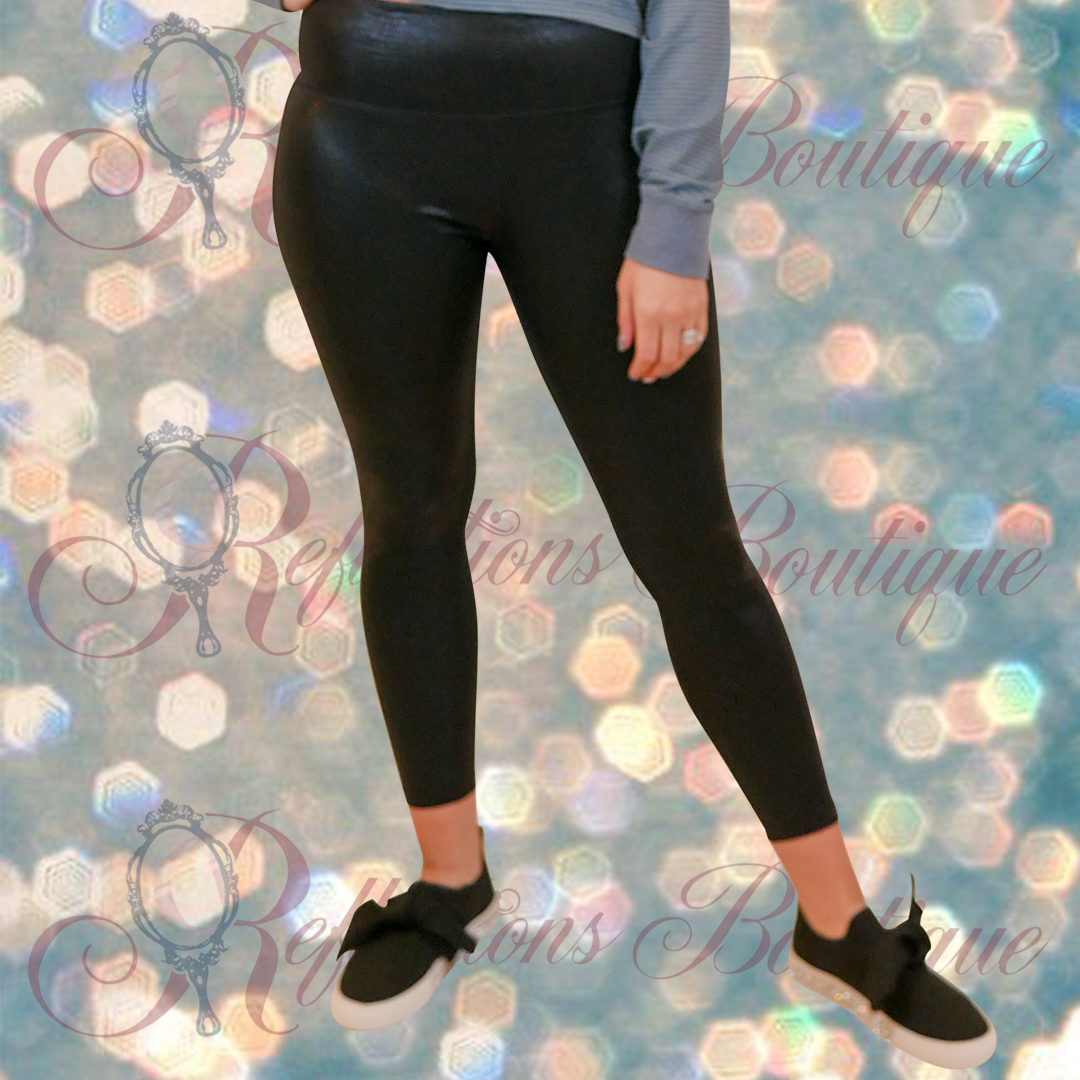 Black Snake Skin Legging
