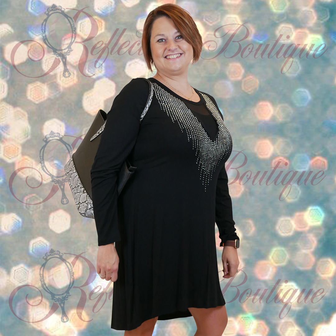 Vocal Black Chandelier Sparkle Dress