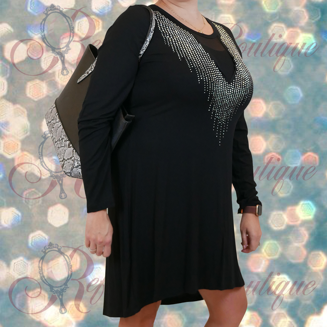 Vocal Black Chandelier Sparkle Dress