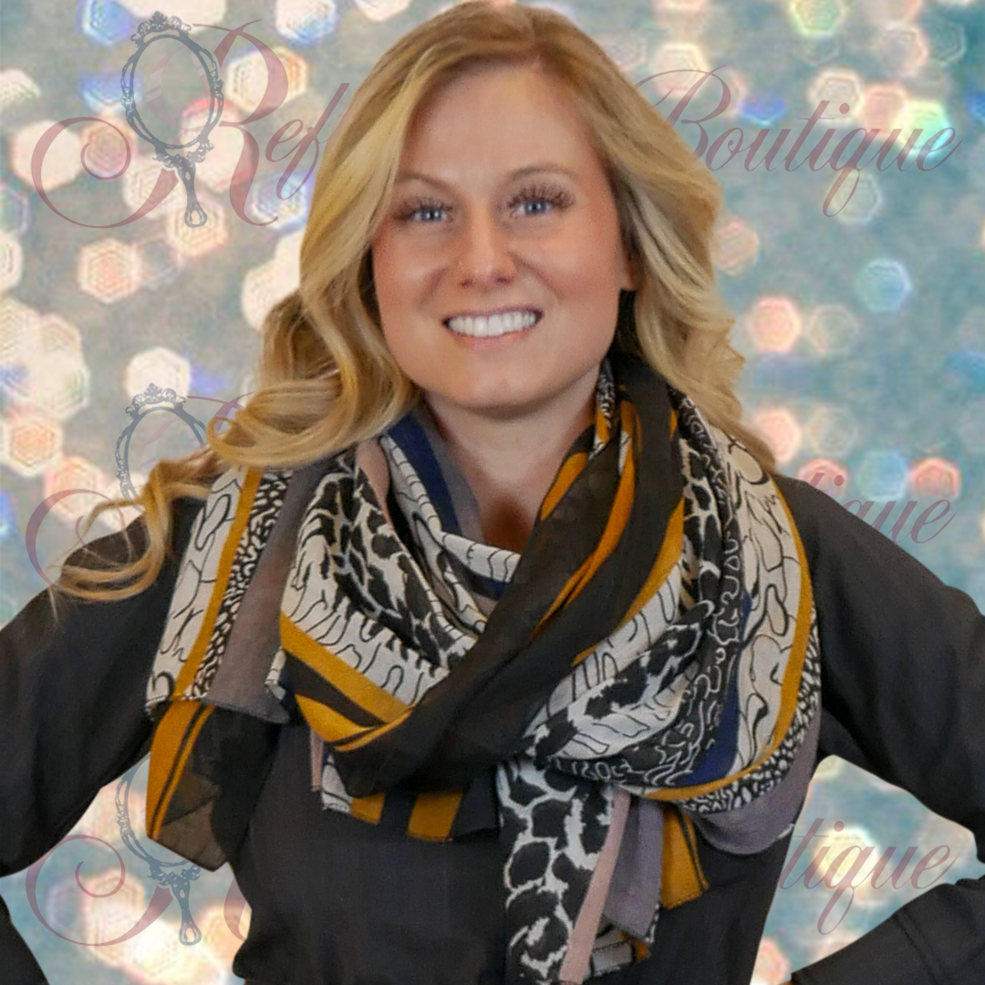 Light Weight Multi/Animal Print Scarf