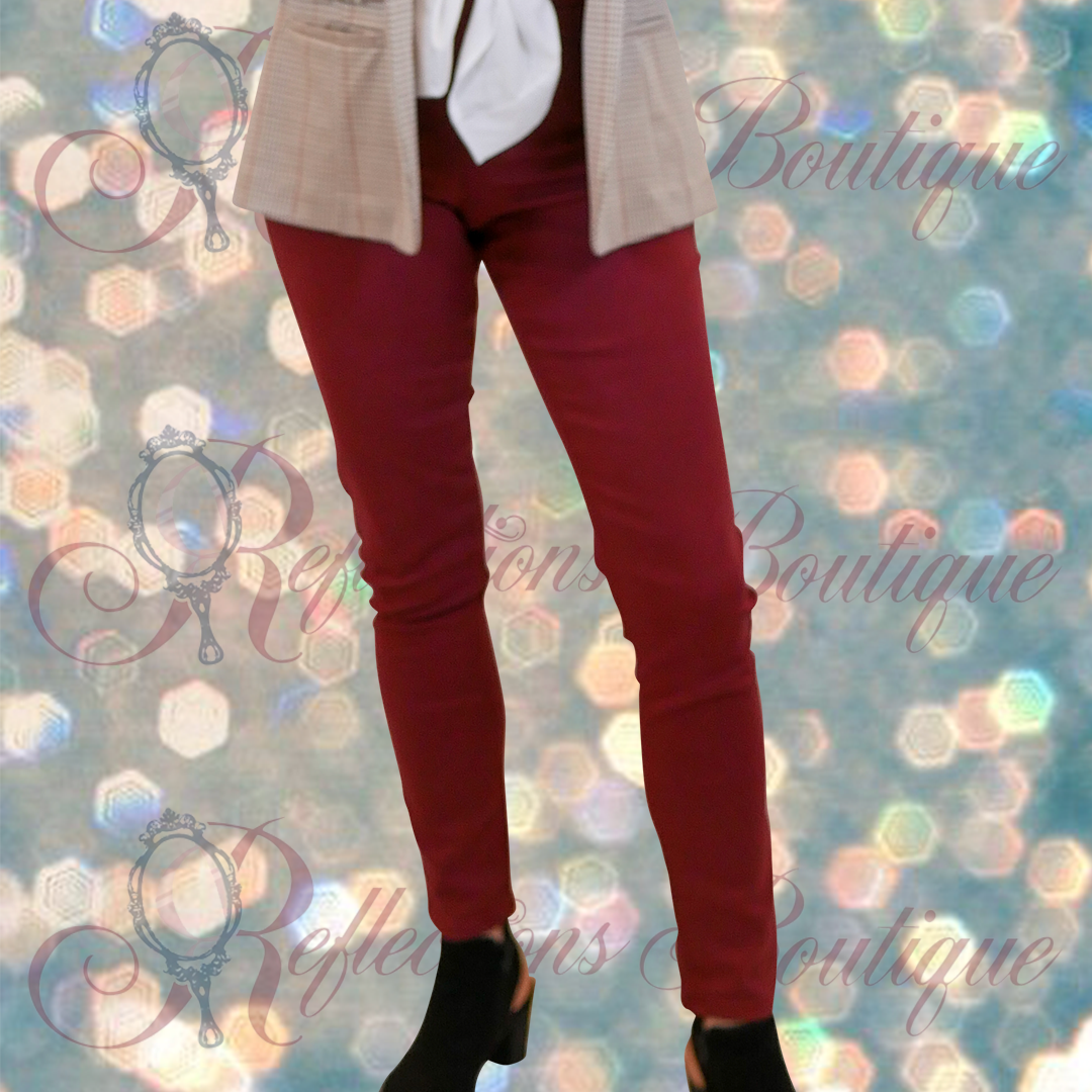 Carreli Dark Cherry Pull On Pant
