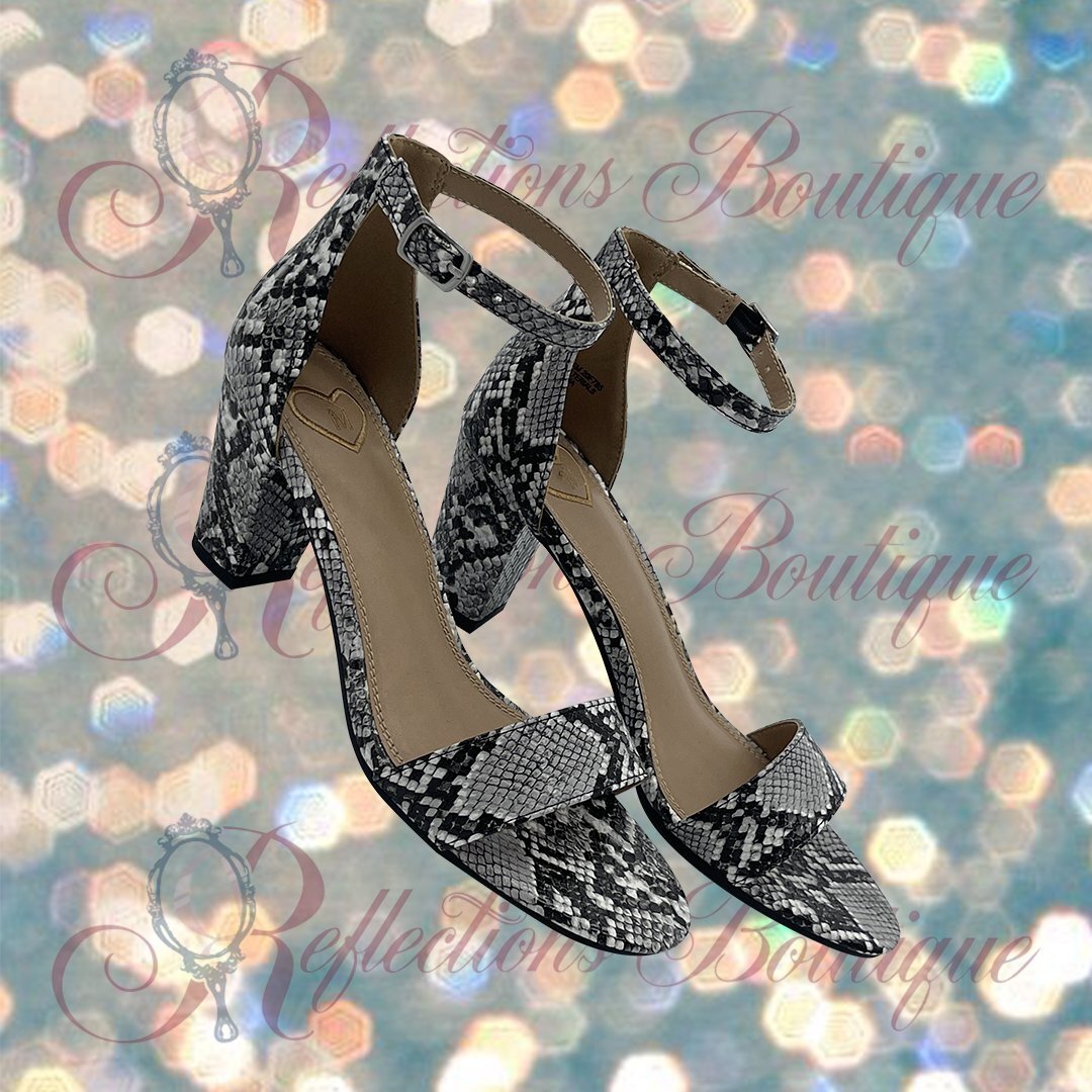 Madaline Snake Print Short Heel