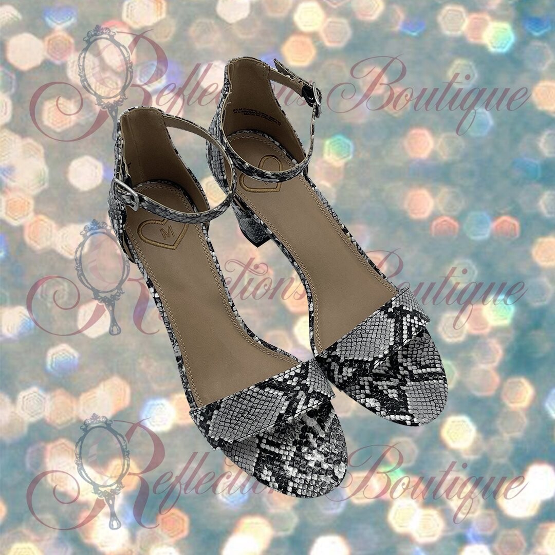 Madaline Snake Print Short Heel