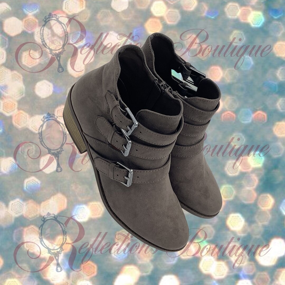 Madaline Girl Tan Strap Buckle Bootie