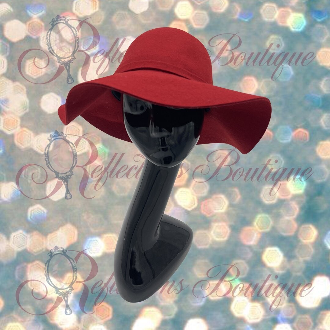Red Floppy Brim Hat