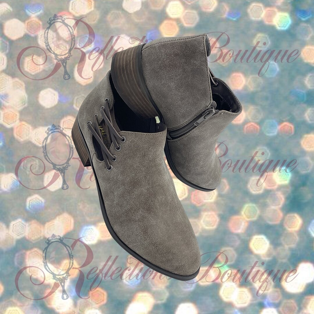 Madaline Girl Taupe Western Style Ankle Bootie