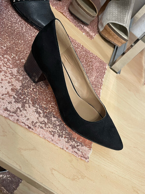 Madaline Black Block Heel