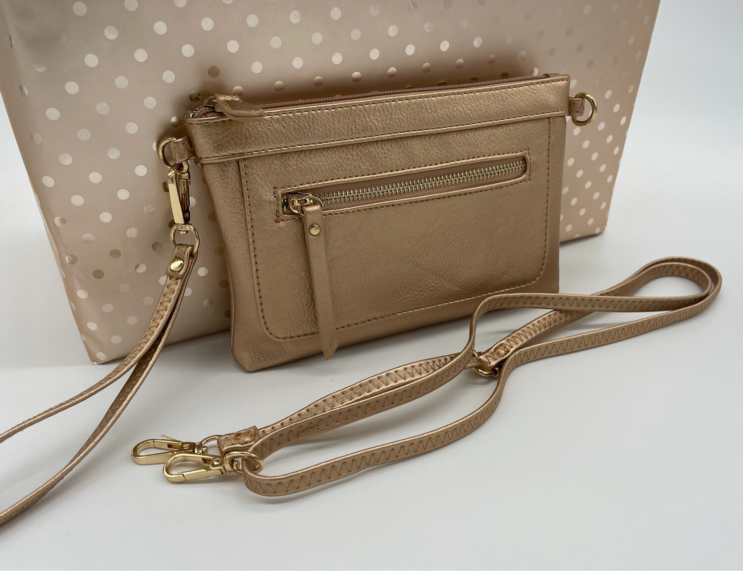 Rose Gold Wristlet/Crossbody