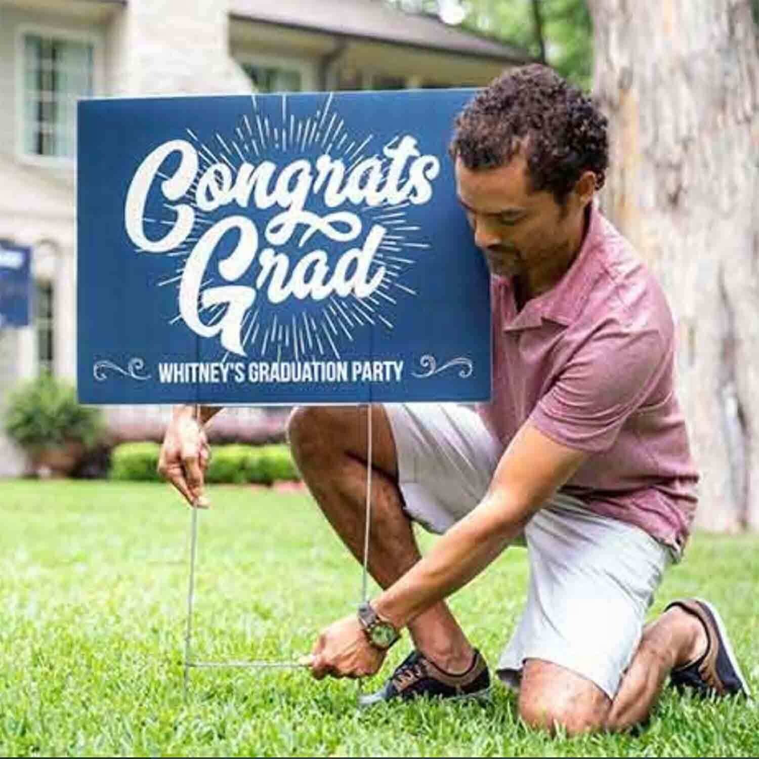 Yard sign 18x24 inch, UV printed coroplast graphic, package of 10 signs