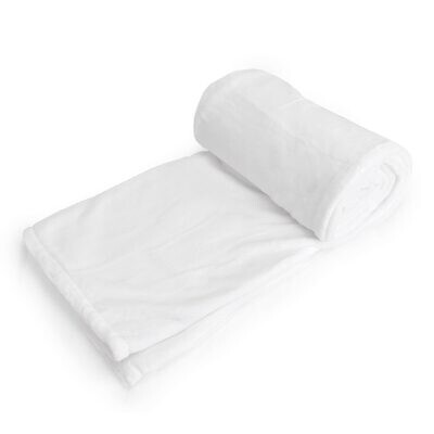 Mink Touch White Blanket / Throw with custom print Mink Touch White Blanket / Throw with custom print