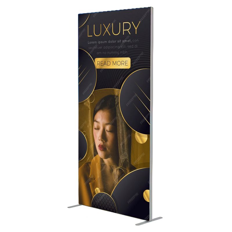 Backdrop   36x90 inch (SEG 3x7.5ft) freestanding display, optional double-sided print