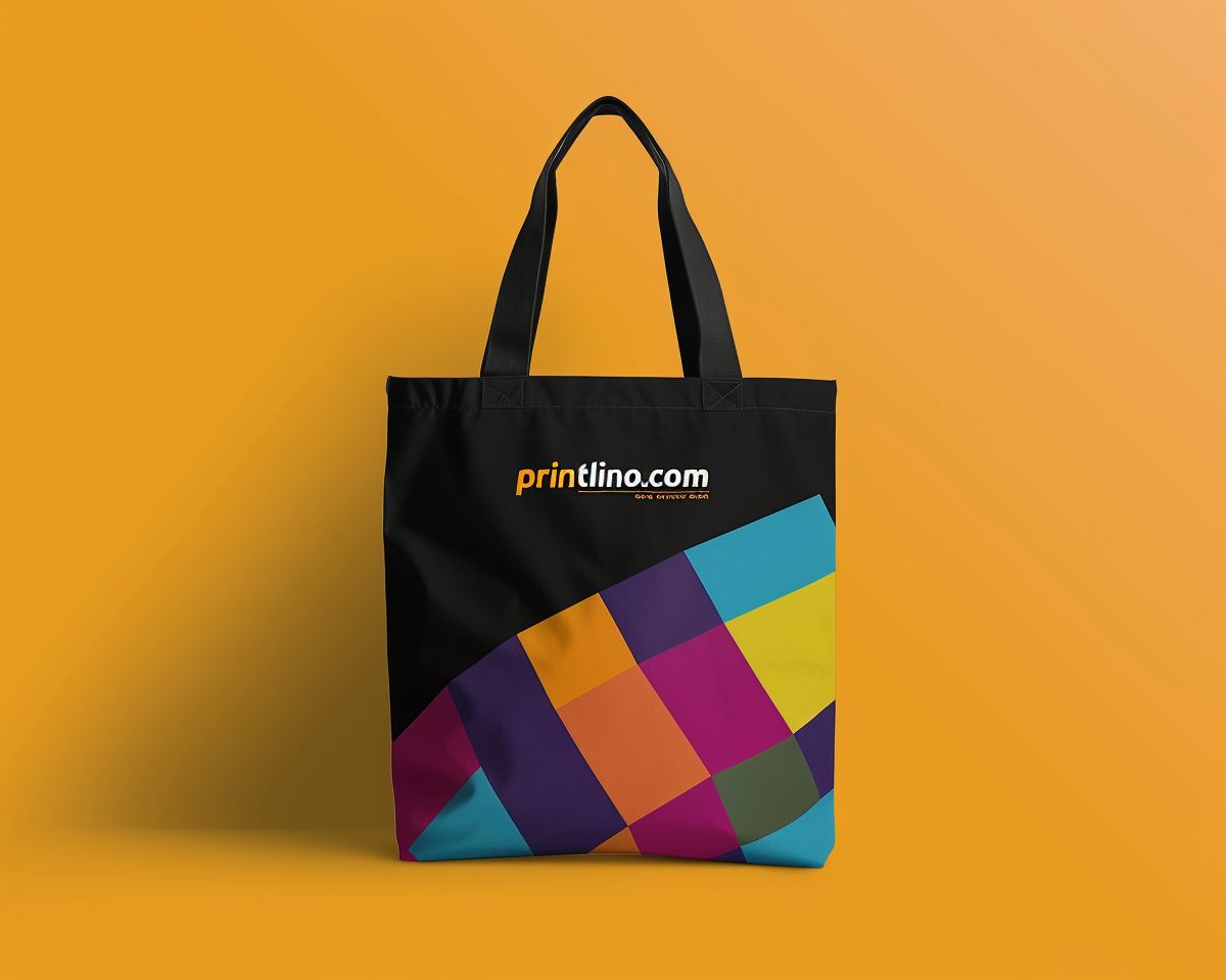 Custom Tote Bags with business logo - all-over print, double-sided