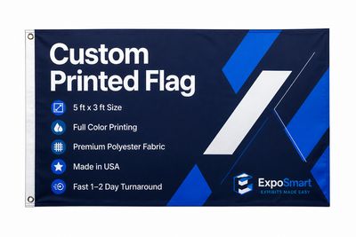 Double sided flag (premium with blockout)