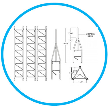 John's Hot Dipped Galvanized TV Antenna Towers