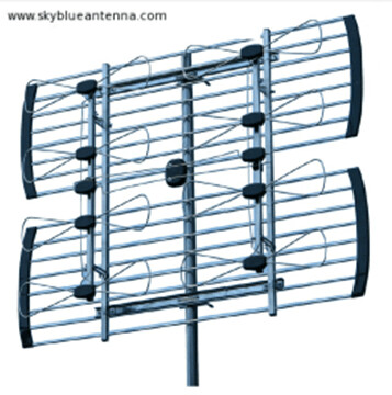 Sky Blue Antenna SB48, 8 Bay Hi-VHF/UHF TV Antenna, Fringe/Deep-Fringe, 5 Year Warranty
