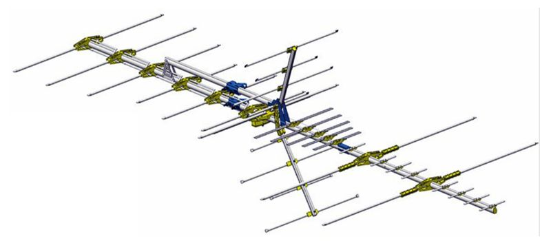 Sky Blue Antenna SB24 w- Installation  Deep Fringe Hi-VHF/UHF HD Antenna, ch 7-69,