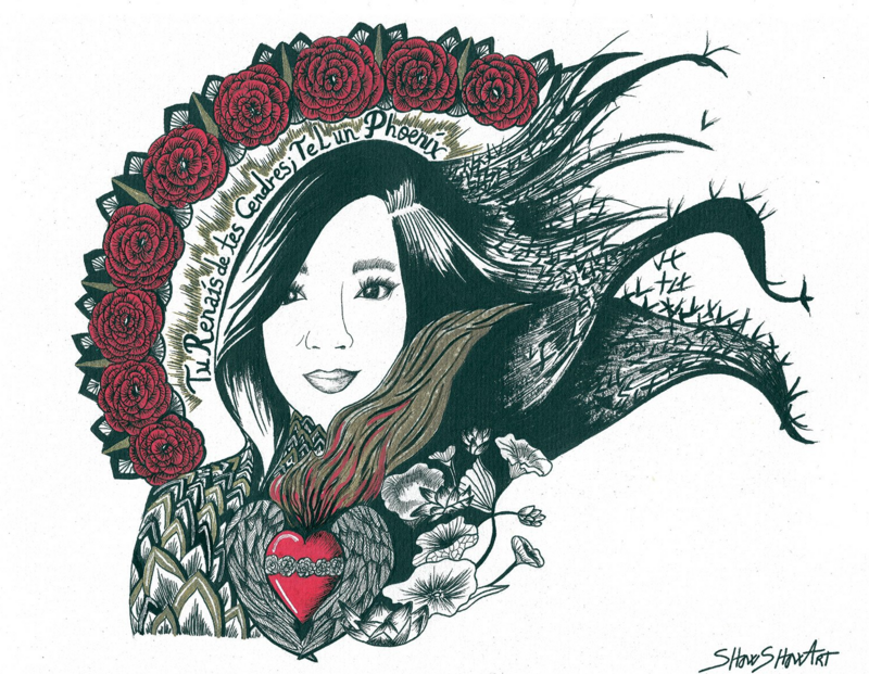 ART PRINT 
-Tel un Phoenix, tu renais de tes cendres
-TIRAGE LIMITE