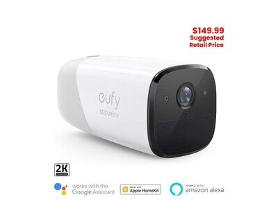 Eufy - Cam 2 Pro (2K Resolution) Add-On Camera (HomeBase Required)