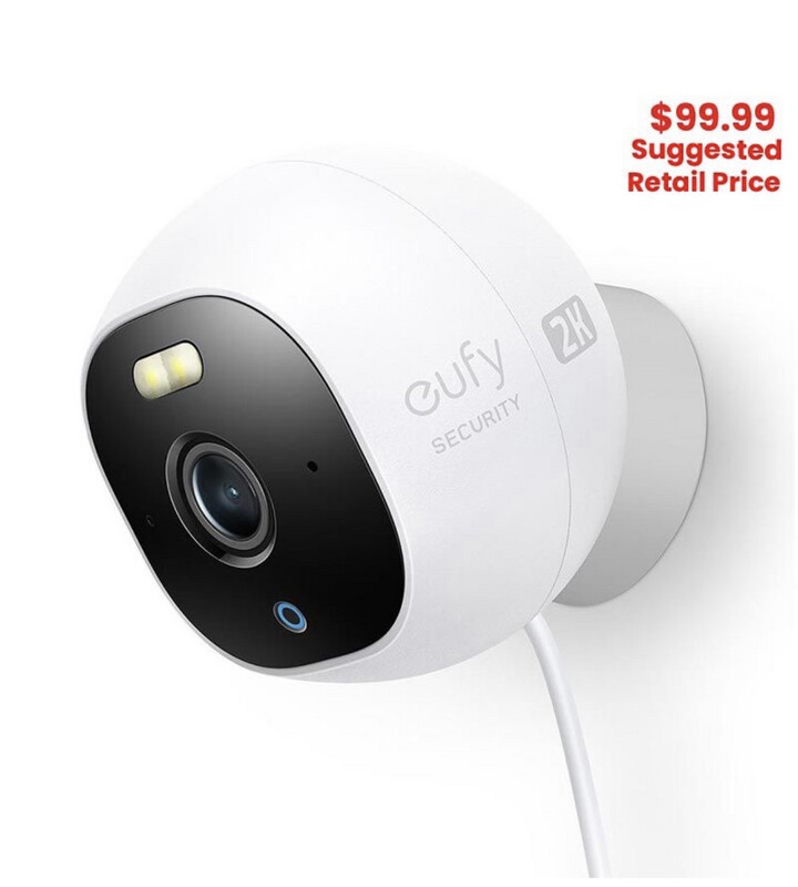 Eufy - 2K Wired Solo Outdoor Security Camera w/ Spotlight
