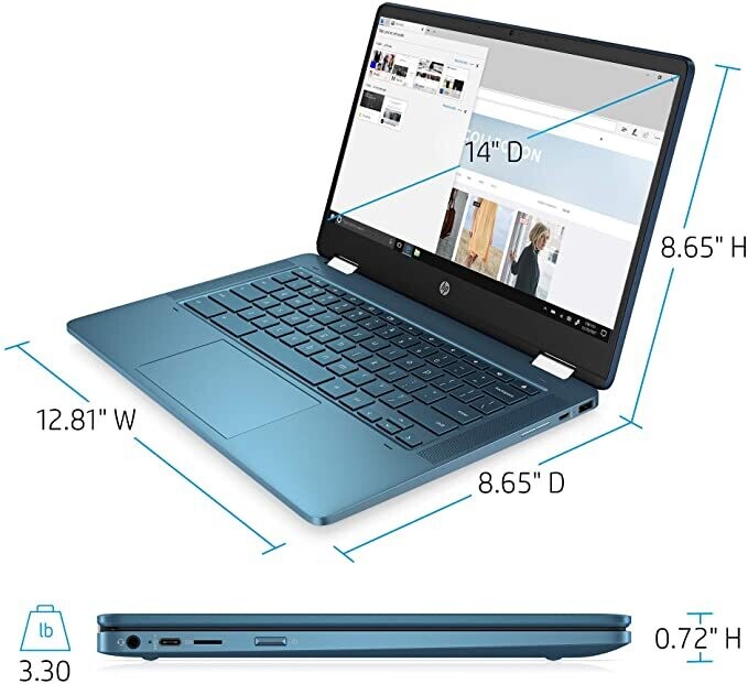 ​HP X360 14a Chromebook 14" HD Touchscreen