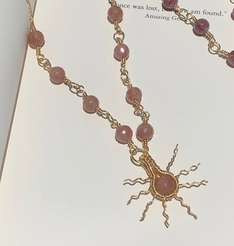 Strawberry Quartz Necklace