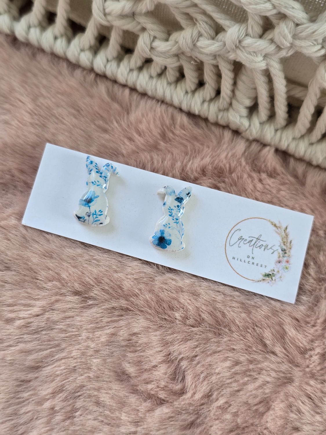 Floral Bunny studs