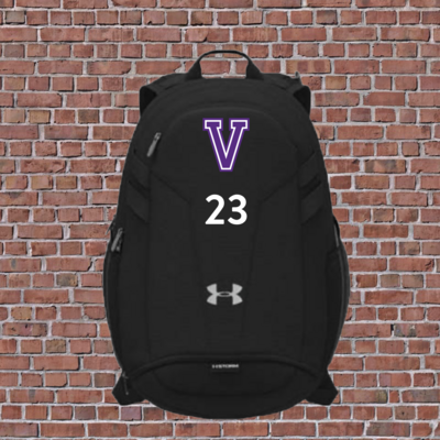 *CLEARANCE* UA HUSTLE 5.0 TEAM BACKPACK (Embroidered) (BLACK ONLY)