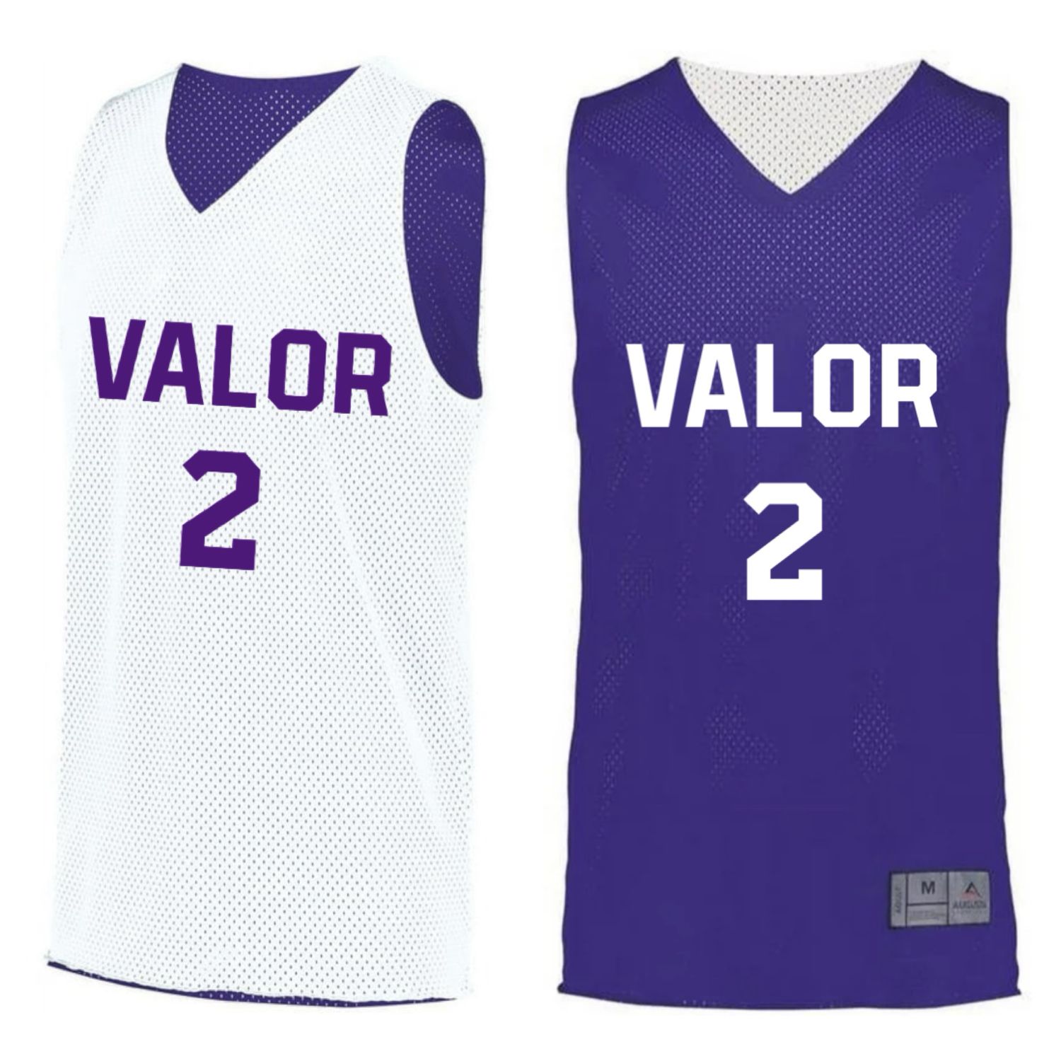 VALOR PURPLE/WHITE MESH REVERSIBLE PRACTICE JERSEY