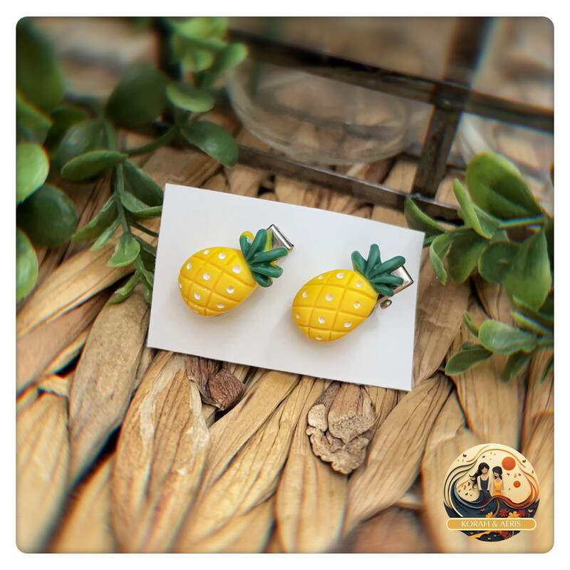 Mini 🍍 Hair Clips (2 Pcs)