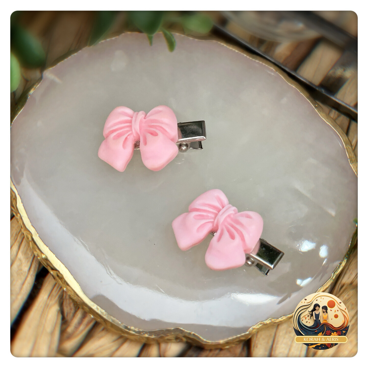 Mini Pink Bows (2 Pcs)