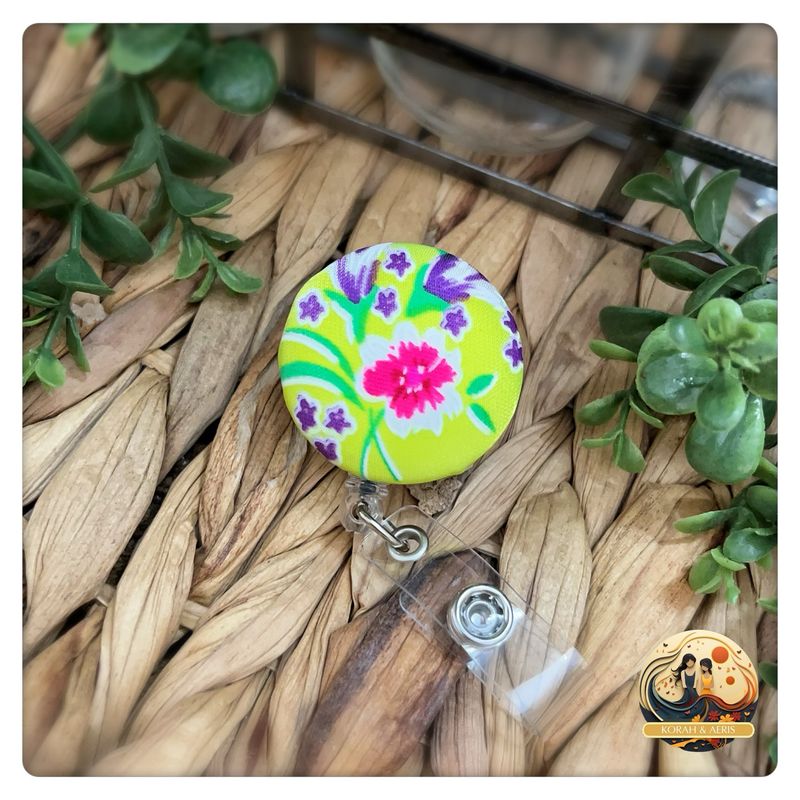 Neon Floral Liloos Badge