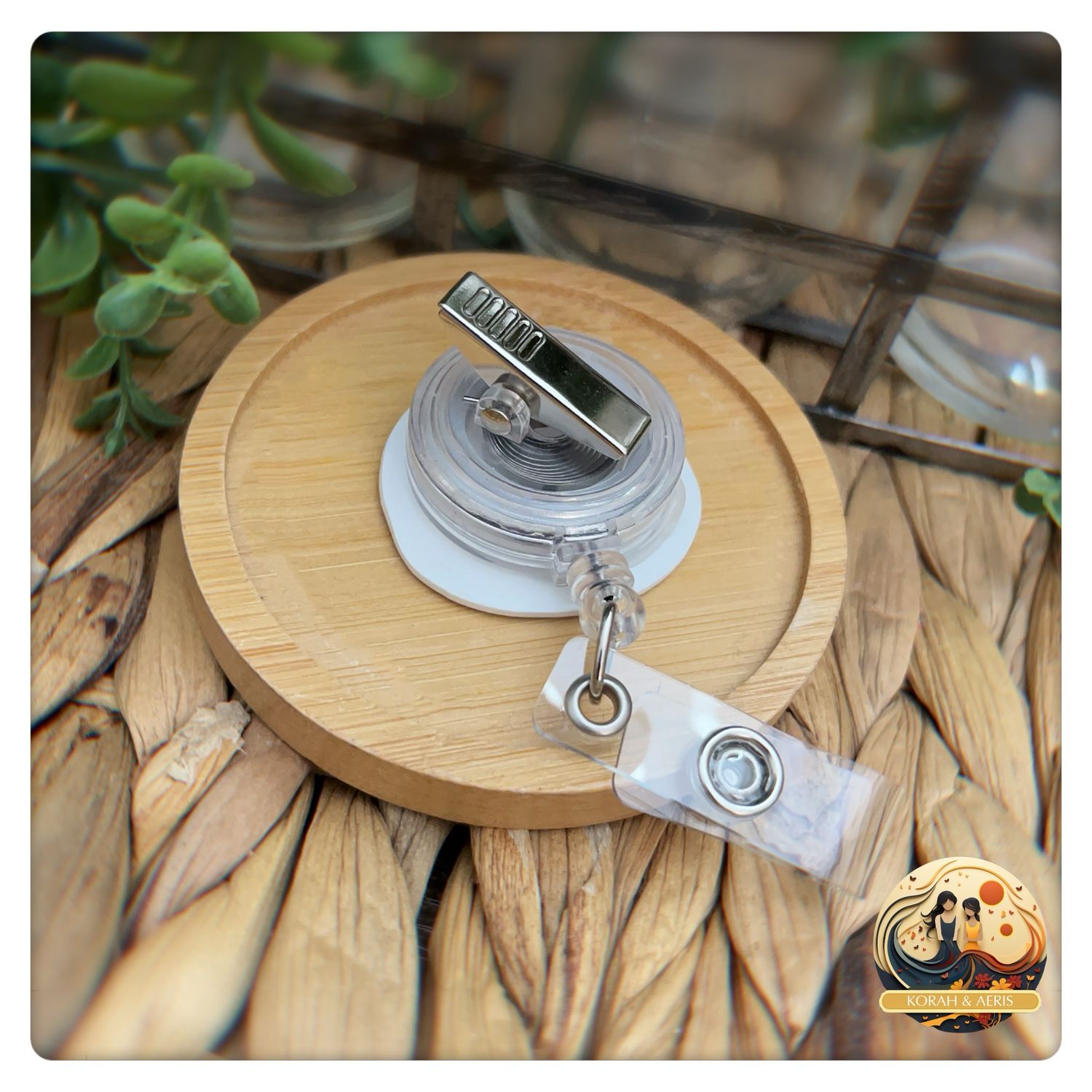 Cream Qwj (Polymer Clay) Badge Reel