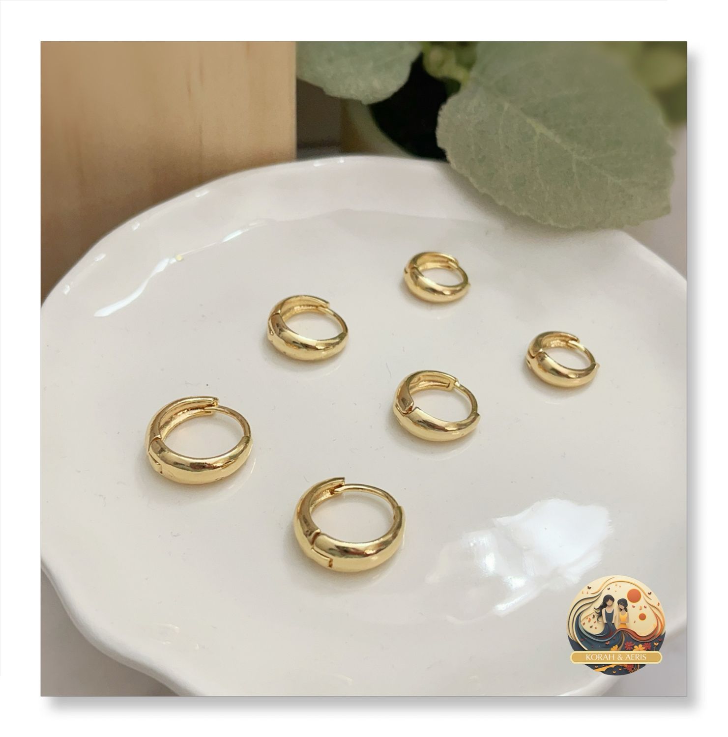 Golden Hoops (6pcs-3pairs)