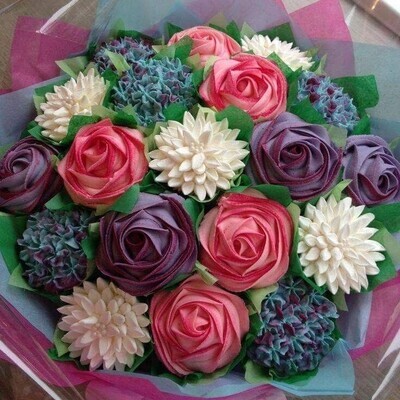 Multi color Large Mother's Day Cupcake Bouquet