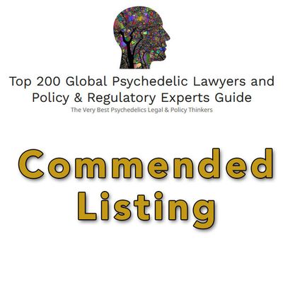 Commended Listing - Top 200 Psychedelic Lawyers 2025 Upgrade