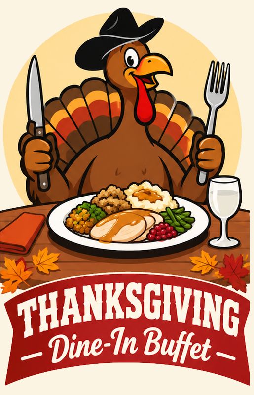 Saddle Bronc Thanksgiving Dine-In Buffet*
