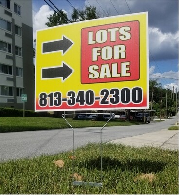 (10) 18 x 24 Dry Erase Yard Signs / 2 SIDE / WITH HD STAKES