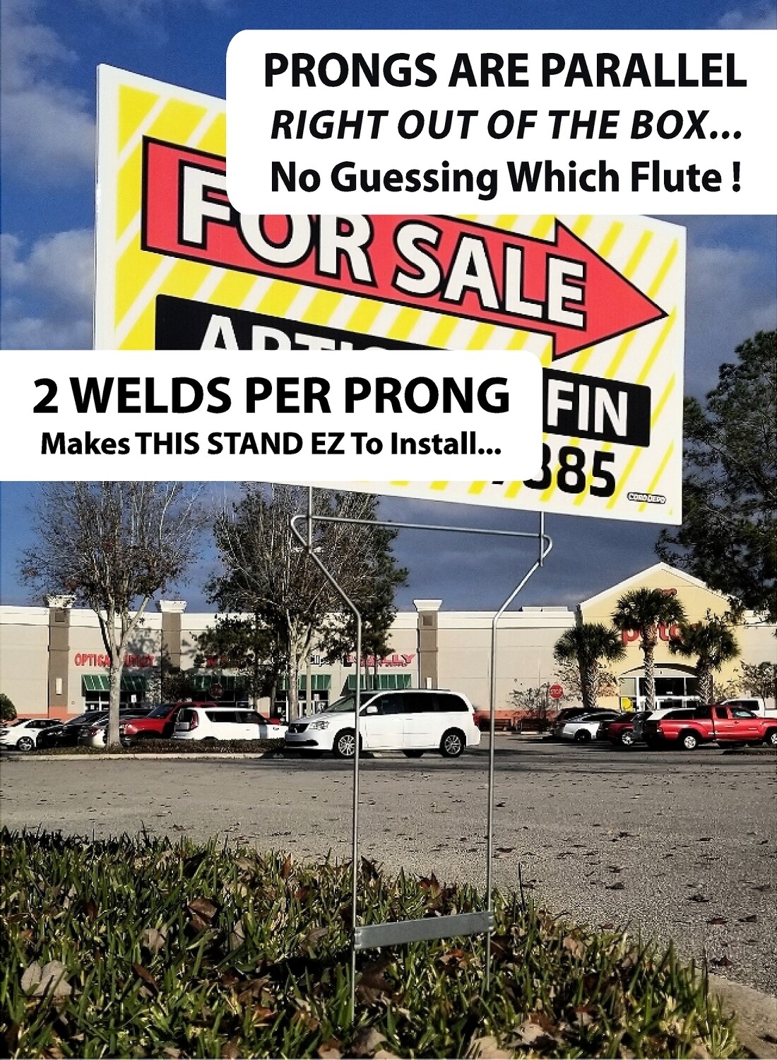 (10) 18 x 24 Dry Erase Yard Signs / 2 SIDE / WITH HD STAKES