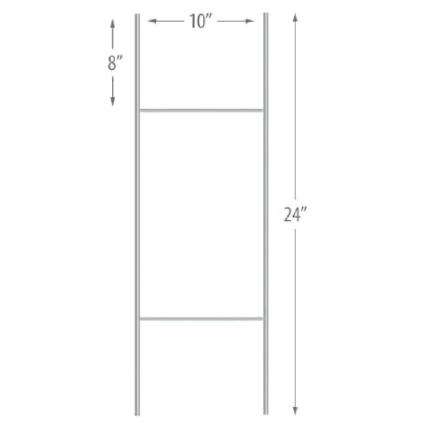 10 x 24 WIRE YARD SIGN STAKES / BOX 50