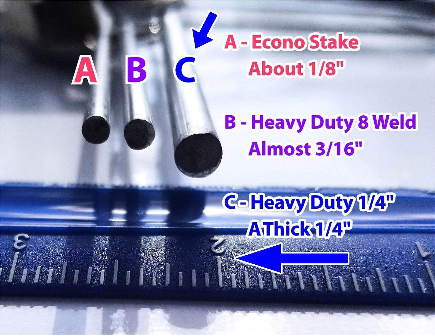 10 x 30 x 1/4&quot; / HD SIGN STAKES / LOW QTY