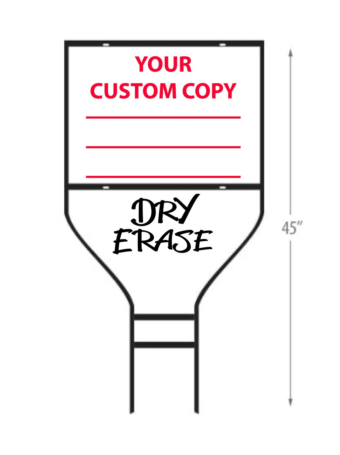 Rigid Dry Erase Signs - HOA Meeting Signs 24 x 18 - 1 Side