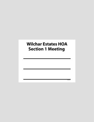 CUSTOM HEADER ON HOA MEETING SIGNS