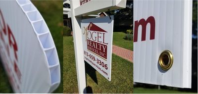 REAL ESTATE POST INSTALL WITH 24 x 24 SIGN