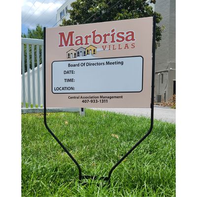 HOA MEETING SIGNS