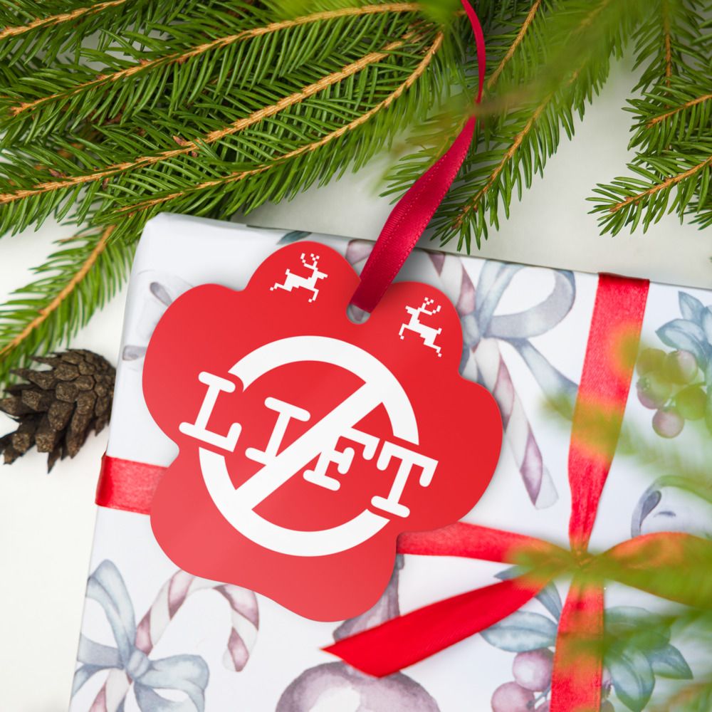 Left Handed Dog Christmas Ornament - Celebrate SOUTH PAW SPEED NASCAR style on the Holiday Tree!