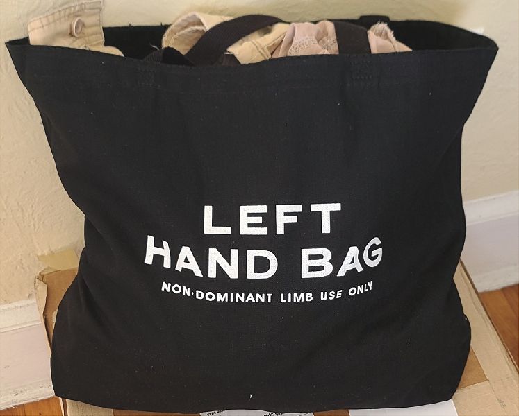 LEFT HAND BAG - Large Cotton Canvas Tote (20&quot; x 15&quot; x 5&quot;)