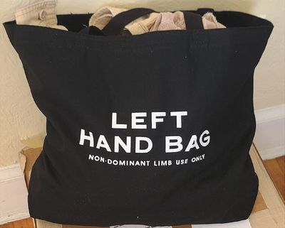 LEFT HAND BAG - Large Cotton Canvas Tote (20&quot; x 15&quot; x 5&quot;)