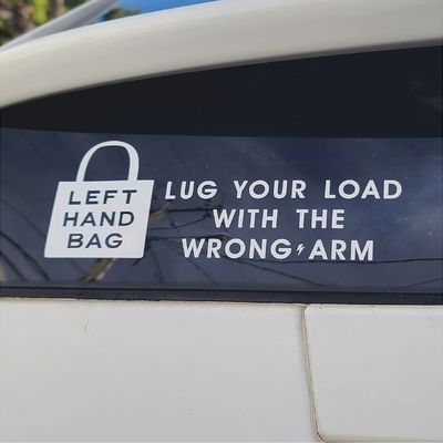 Neuroplasticity Training Car Decal - "Lug Your Load" | 9" x 3.25" Oracal 751 Cast Vinyl